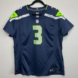 Vintage Nike Women's XXL OnField NFL Seattle Seahawks 12s Jersey Wilson #3